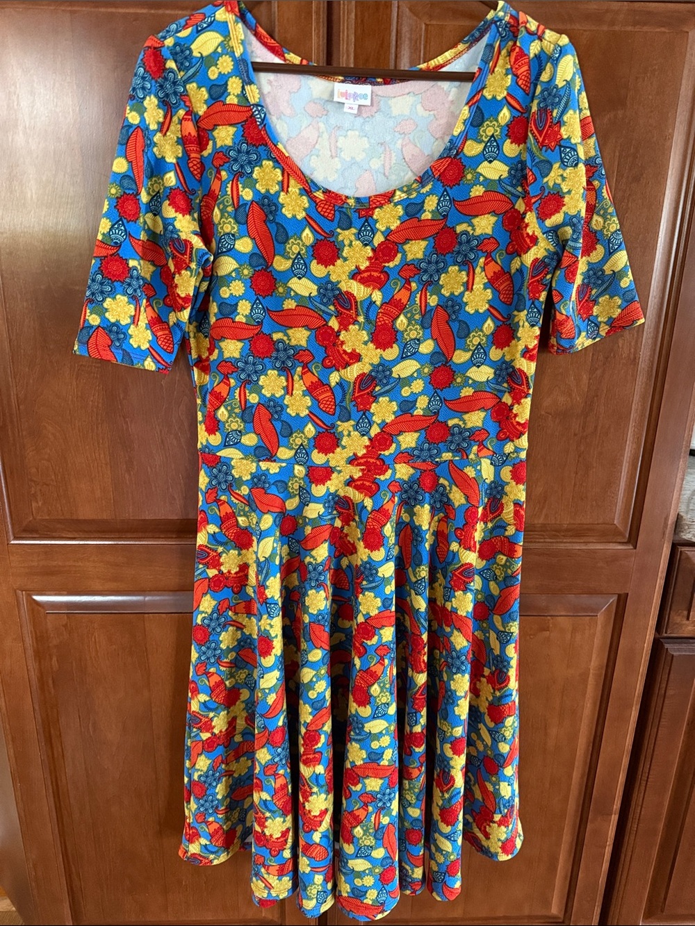 LuLaRoe Nicole Scoop Neck Fit & Flare Dress